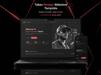 Tebex Webstore Template I Perseus [With 4 Color Options] branding design doartworks doatoprak figma fivem grand theft auto graphic design gta redm roleplay tebex template theme ui ux web design website website design webstore