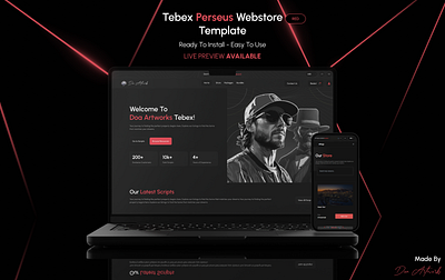 Tebex Webstore Template I Perseus [With 4 Color Options] branding design doartworks doatoprak figma fivem grand theft auto graphic design gta redm roleplay tebex template theme ui ux web design website website design webstore