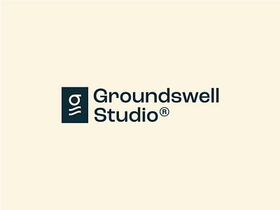 Groundswell Studio Logo branding design studio g g icon g logo g monogram groundswell minimalist icon minimalist logo modern logo personal branding simple logo