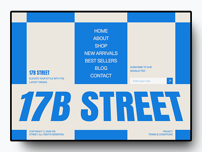 17B Street - Footer Design branding design fashion footer graphic design landing page shopify store ui web design website