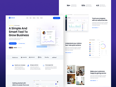 Clean and Modern SaaS Website Design design figma minimal modern saas web website