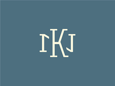 Nomad Kingdom - NK Monogram badge icon kn minimal monogram nk patch simple logo slab serif stamp vintage monogram