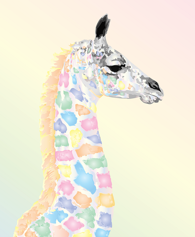 Pastel Giraffe art design graphic design illustration logo vector