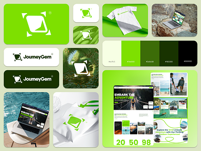 JourneyGem: A Nature-Driven Branding Experience adventurebrand adventuredesign brandidentity branding colorscheme creativeprocess designinspiration designprocess ecofriendly environmentaldesign graphicdesign illustration logodesign minimaldesign natureinspired outdoordesign sustainabledesign typography visualidentity visualstorytelling