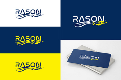 RASON - Custom Logo Design branding creative cutom graphic design logo logo design professional rason swimming water fish