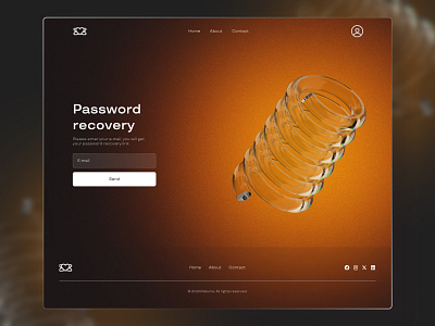 Pasword Recovery Page | Design Concept 3d 3d figure concept design figma gradient inputs interface password recovery ui userinterface web webdesign