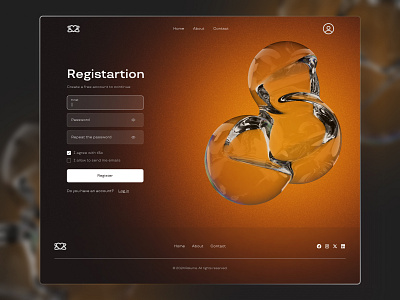 Registration Page | Design Concept 3d concept design figma form graphic design input registration registrationform ui uidesign user interface ux web webdesign