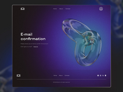 E-mail Confirmation Form | Design Concept concept design email emailform emailpage figma gradient input purple ui uiux ux uxui web webdesign webemail