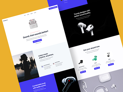 Sleek eCommerce Earbuds Website Design in Figma design earbuds ecommerce figma minimal shopping store web website