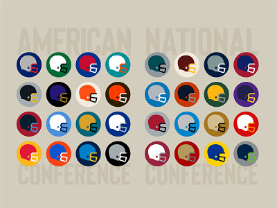 NFL Helmet Icons afc colors football helmet icons illustrations logo nfc nfl