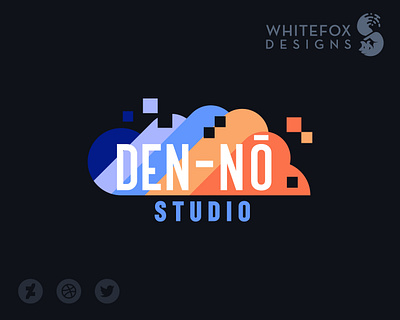 DEN-NO STUDIO branding cloud design graphic design logo pixels vector