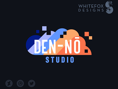 DEN-NO STUDIO branding cloud design graphic design logo pixels vector