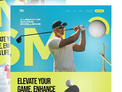 Golf Club Landing Page figma golf hero landing sport ui web webdesign