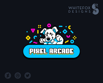 Pixel Arcade arcade branding design dog graphic design logo vector