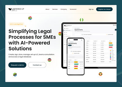 Legal software website branding case study design landing page lawyer legal software legal tech tech ui uiux web design website