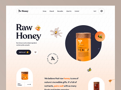 E-commerce Website beekeeping creative design e com e commerce website e shop shopping cart ecommerce ecommerce website design honey honey shop marketplace online shop product shop shopify shopping store ui web design website