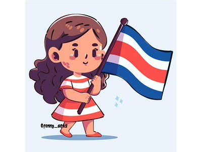 Background for Costa Rica Independence Day background cartoon celebration commemorate costa rica country day decoration event festival flag girl holiday independence joy national pride proud symbol unity