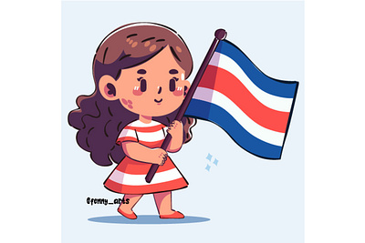 Background for Costa Rica Independence Day background cartoon celebration commemorate costa rica country day decoration event festival flag girl holiday independence joy national pride proud symbol unity