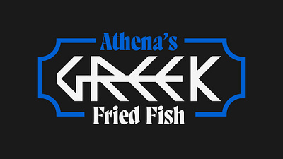 athena's greek fried fish creative graphic design greek logo design restaurant