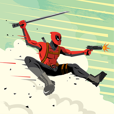 Deadpool character comicbook deadpool drawing fanart illustration marvel sketch vector vectorart