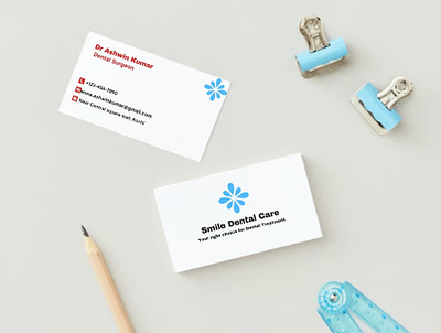 Business Card for Smile Dental clinic design graphic design motion graphics ui