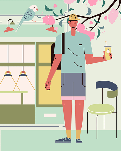 小园素作品 | 饮品包装插画设计 design flat illustration vector