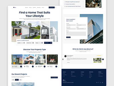 Real Estate Land Sale Landing Page figma illustration landing page real estate ui uiux website design