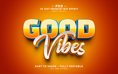 Good Vibes'' 3D Editable PSD Text Effect Style good good psd text effect good vibes good vibes 3d text effect good vibes editable text effect good vibes photoshop text headline psd text effect typhography vibes vibes fx yellow text