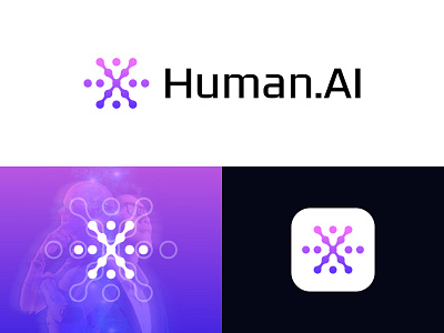 Human.AI Logo design, artificial intelligence logo abstract logo ai ai company logo ai logo artificial intelligence artificial intelligence logo brand identity branding business logo human logo logo design logo design branding logo saas logodesign modern logo software logo startup startup logo design tech logo technology