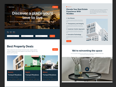 Real estate landing page design abdobe xd construction company website dribbble best shot evodwell real estate website landing page property investment platform property listing website design real estate agency real estate agency landing page real estate landing page real estate website real estate website design ui design ui ux web design website