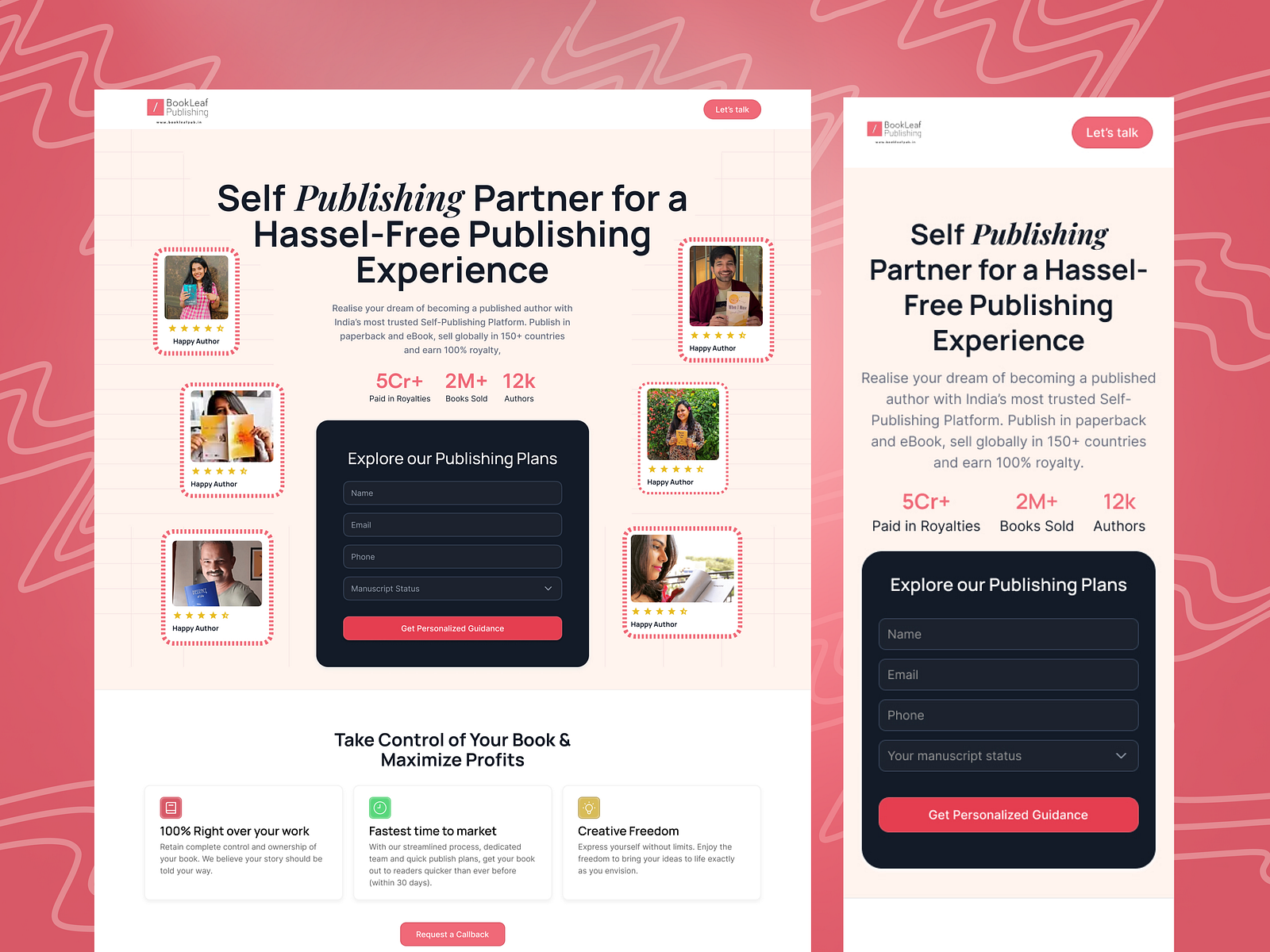 Bookleaf Conversion landing page by Tabish on Dribbble
