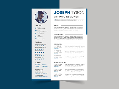 Corporate Professional Resume Design Template brand design branding clean company corporate creative cv design elegant graphic design job minimal professional resume template