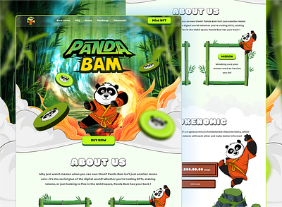 Panda- Meme Coin Landing Page donky pepe crypto meme design meme meme coin meme coin agency meme coin design meme coin development meme coin landing page meme coin pepe meme coin trump meme coin website meme token meme token website memes pepe meme coin trump trump dog virtual reality веб дизайн