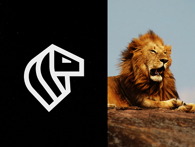 Lion abstract logo design lion logo logo minimal logo symbol