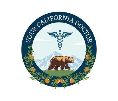 Your California Doctor branding graphic design illustration logo