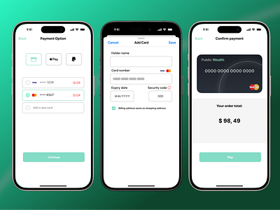 Payment Flow UI Design appdesign cleandesign dribbble figma interactiondesign minimaldesign mobileappdesign mobileux paymentui productdesign ui uidesign userinterface ux visualdesign