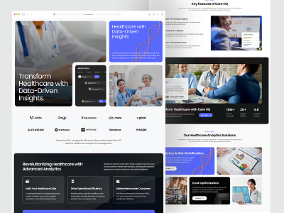 Healthcare Analytics SaaS Website Design analytics design healthcare landing page medical saas web design website