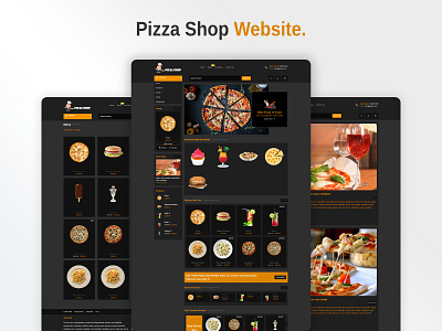 Pizza Shop Theme Template branding design ecommerce illustration ui web design website design website template woocommerce wordpress