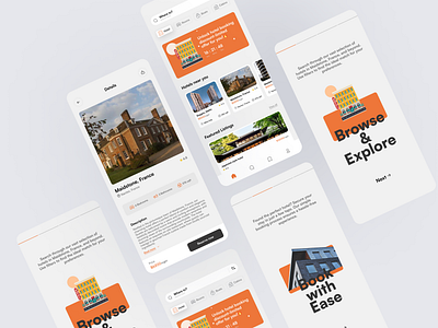 "HotelNest"- Booking mobile app branding design figma graphic design uiux webdesign