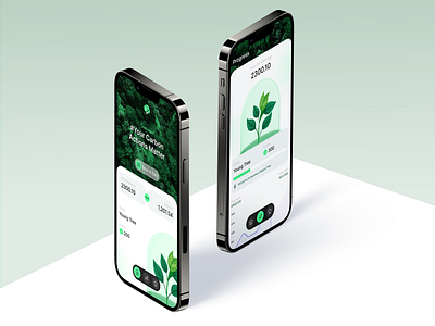 Carbon Credit App app carbon credit cleanui dailyui design minimal natural organic ui uiux