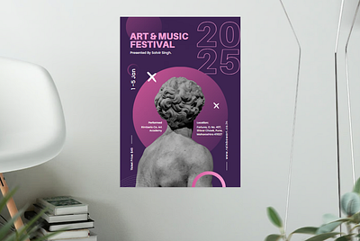 Art & Music Festival Poster Design academy advertising art artist branding design festival figma flyer frame graphic design illus illustrator marketing music photoshop poster poster design print wallposter