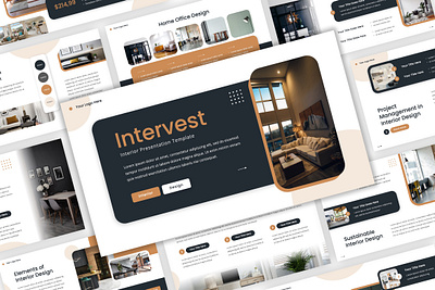 Intervest - Interior PowerPoint Template agency architecture business consulting creative design furniture home house interior powerpoint presentation typography