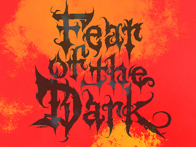 Fear of the DARK dark fantasy games illustration komorowski logotype magic metal rpg typography