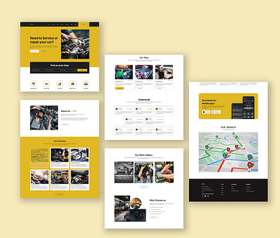 Car Auto shop website design case study design interface desgine landing page design prototype design ui ux ux design web design website design wirframe