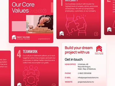 Social media posts - Construction & Real Estate Company graphic design social media posts visual