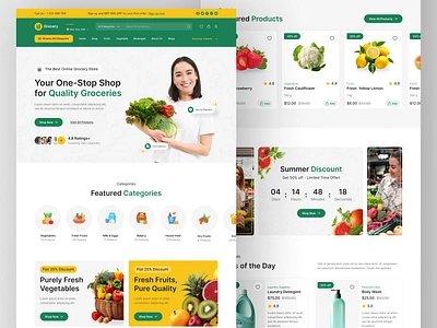 Grocery Store Website Figma Design | Web Design | UIUX Design app design designer designs ecommerce figma figma designer figma ui ux desiginer figma web designer grocery store website hire ui ux designer landing page uxui web web design web designer web designer in usa web developer website design wordpress