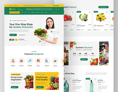 Grocery Store Website Figma Design | Web Design | UIUX Design app design designer designs ecommerce figma figma designer figma ui ux desiginer figma web designer grocery store website hire ui ux designer landing page uxui web web design web designer web designer in usa web developer website design wordpress