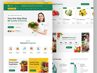 Grocery Store Website Figma Design | Web Design | UIUX Design app design designer designs ecommerce figma figma designer figma ui ux desiginer figma web designer grocery store website hire ui ux designer landing page uxui web web design web designer web designer in usa web developer website design wordpress