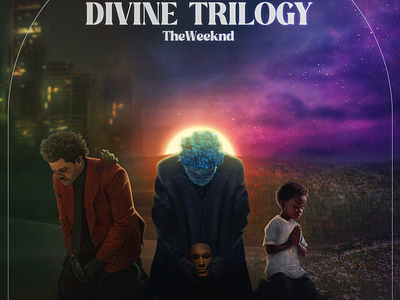 Divine Trilogy design digital paint edit graphic design javad jablaghi painting photomontage the weeknd the weeknd fan art the weeknd trilogy