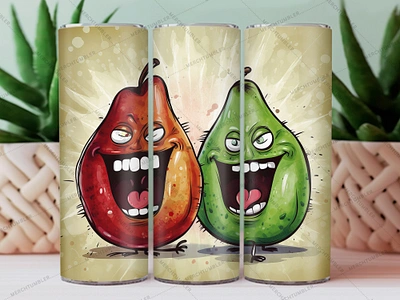 Hungry Pears Skinny Tumbler Wrap color image custom design art custom tumbler design food vector illustration juicy art nature tumbler photography ripe tumbler skinny tumbler sublimation tasty tumbler tumbler sublimation tumbler warp vector art waterslide tumbler